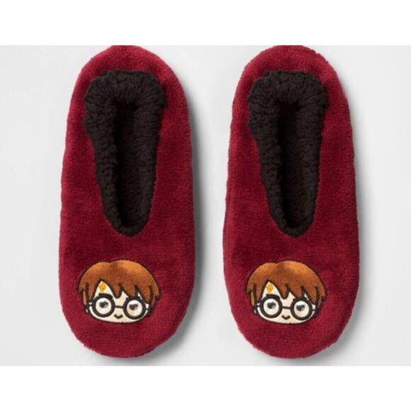 HARRY POTTER Red Size S/M 4-7 Unisex Slippers New - Picture 1 of 3